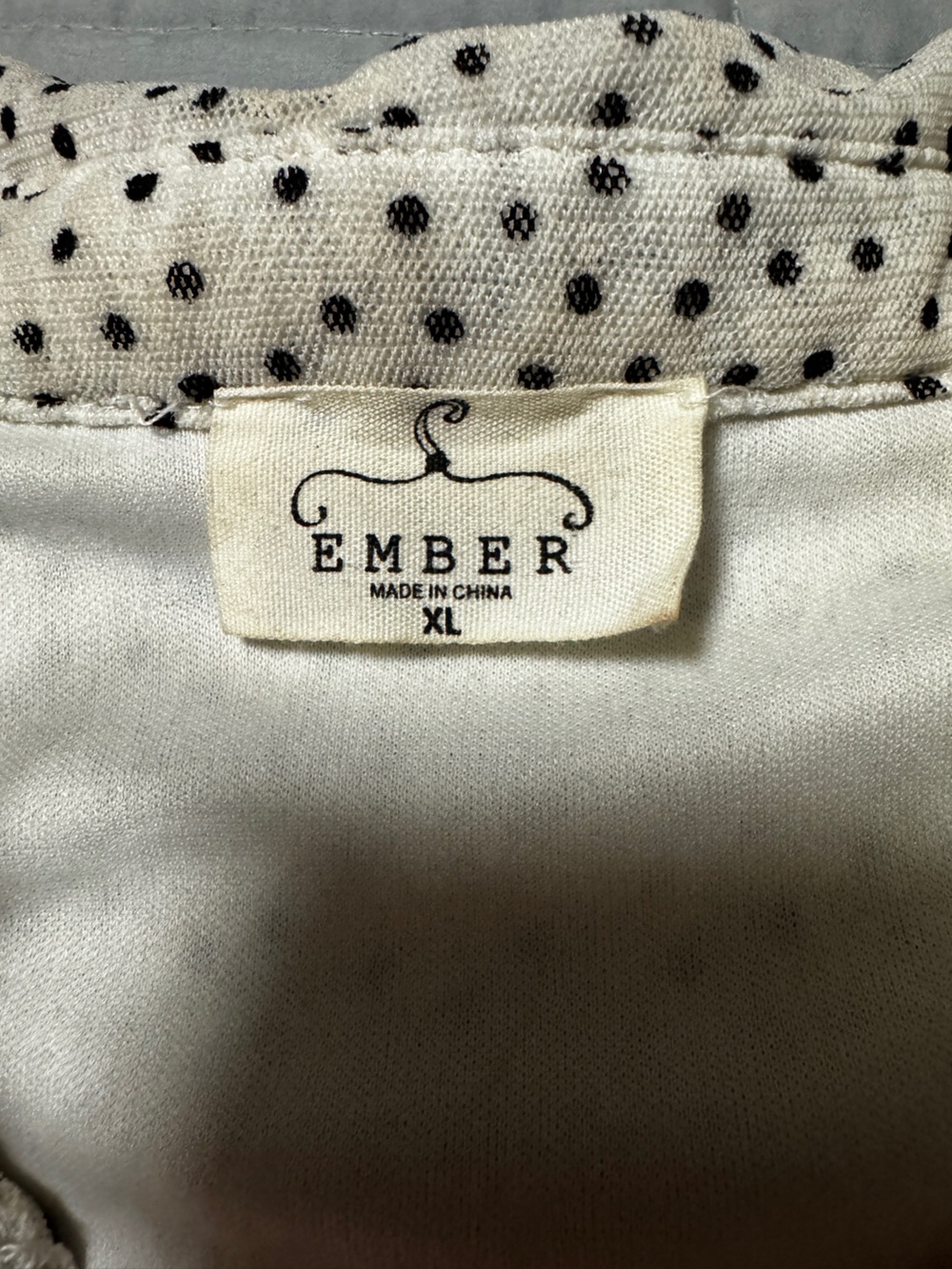 SALE Elegant Ember Polka Dot Chiffon Blouse White Black Ruffle Button - Picture 3 of 8